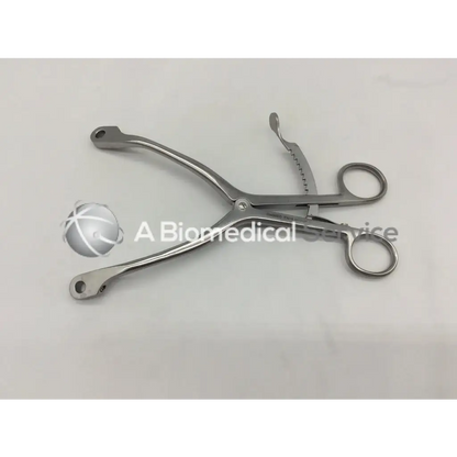 Innomed t1015 kolbel stainless steel self-retaining glenoid retractor with curved handles and serrated edge