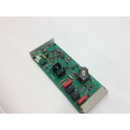 Instem hmk9105 7222c65001 rev b control green printed circuit board with black and red mounted electronic components