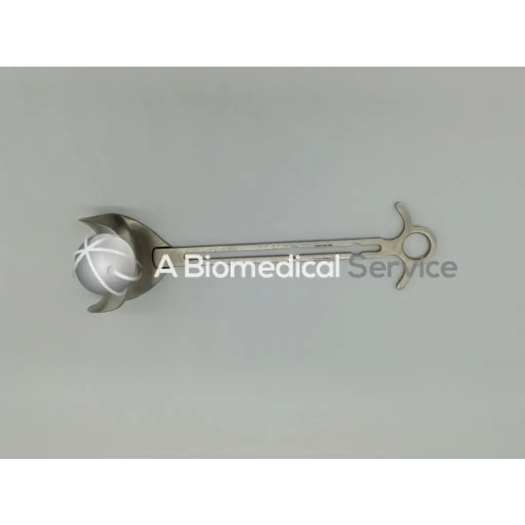 Silver integra jarit balfour center blade with spherical cross-hatched head and ergonomic loop handle