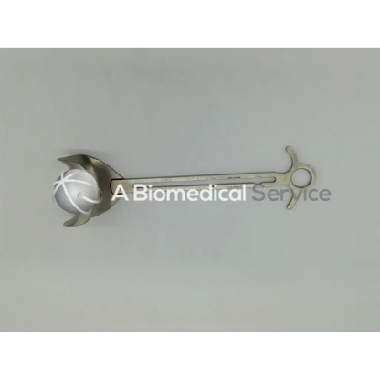 Silver integra jarit balfour center blade with spherical cross-hatched head and ergonomic loop handle