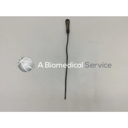 Integra jarit 500-250 black metal uterine sound with slender flexible shaft and textured handle for precise use