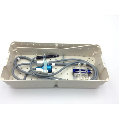 Integra valleylab case tray with cusa excel ultrasonic aspirator 36khz gray cables and blue-white components sterile