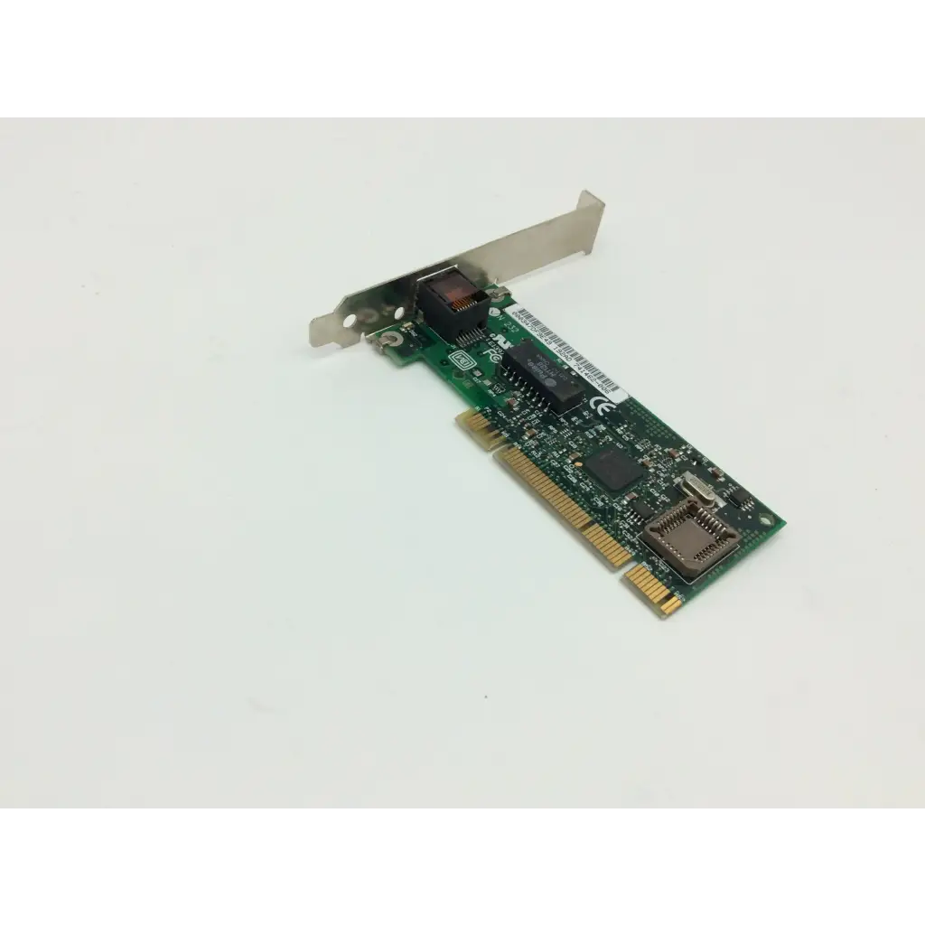Green intel kalex pci ethernet network adapter with gold contacts and metal bracket for pci ethernet connection