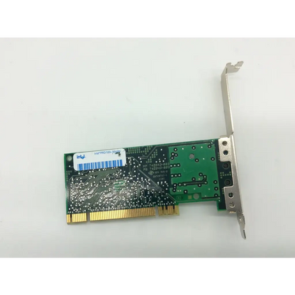 Green intel kalex pci ethernet network adapter card with gold contacts and silver mounting bracket for pci ethernet connection