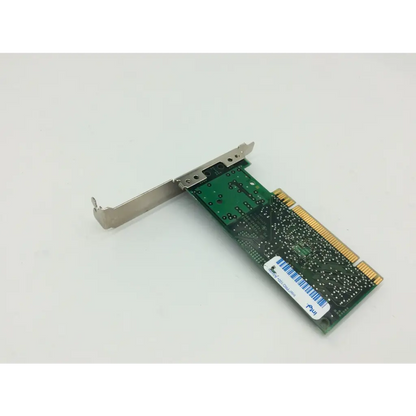 Intel Kalex PCI ethernet connection network adapter with green circuit board gold contacts and silver metal bracket