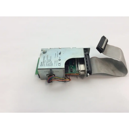 Silver metallic intermec 068832-001 3400e thermal label printer ethernet interface board with circuit board and ribbon cable