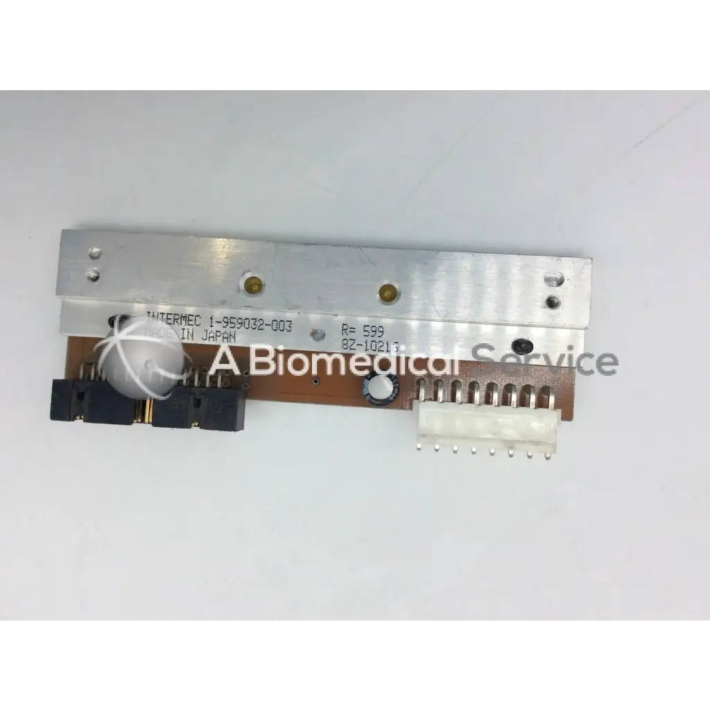 Silver metallic intermec thermal printhead with circuit board and connectors for pm4i pf4i pf4ci printer models