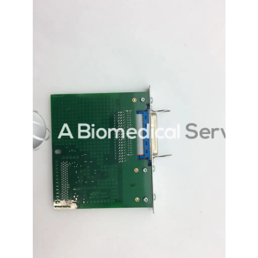 Green rectangular intermec parallel port i/o board with blue and silver bbcf1-5 connector on the right side