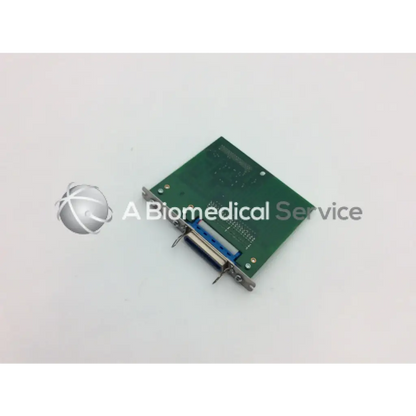 Green rectangular intermec 1-971041-001 parallel port i/o board with blue and silver d-sub connector bbcf1-5
