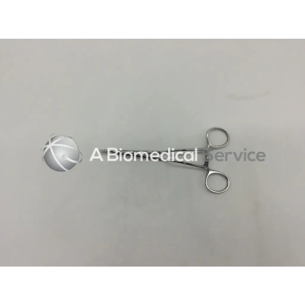 Silver jarit 120-215 bayonet needle holder with rounded handles and straight slender body surgical clamp