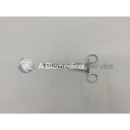 Silver jarit 120-215 bayonet needle holder with rounded handles and straight slender body surgical clamp