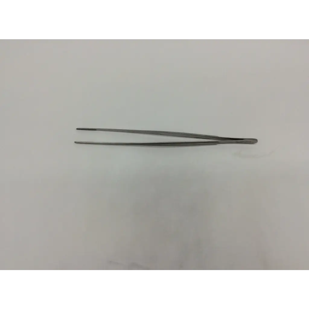 Jarit 130-125 thumb forceps with slender polished silver metal arms and smooth rounded tip for precise grip forceps ad5-314