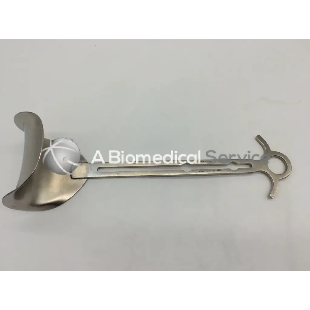 Stainless steel surgical balfour center blade with curved u-shaped blade and ergonomic handle jarit 205-293