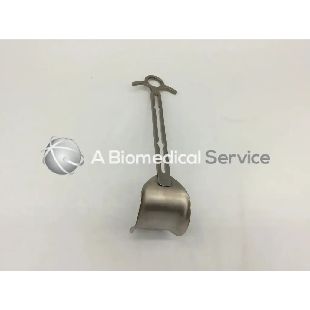 Jarit 205-322 balfour center blade stainless steel surgical retractor with curved open-ended design and ergonomic handle