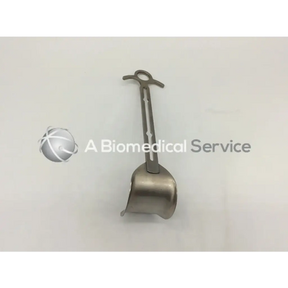 Jarit 205-322 balfour center blade stainless steel surgical retractor with curved open-ended design and ergonomic handle