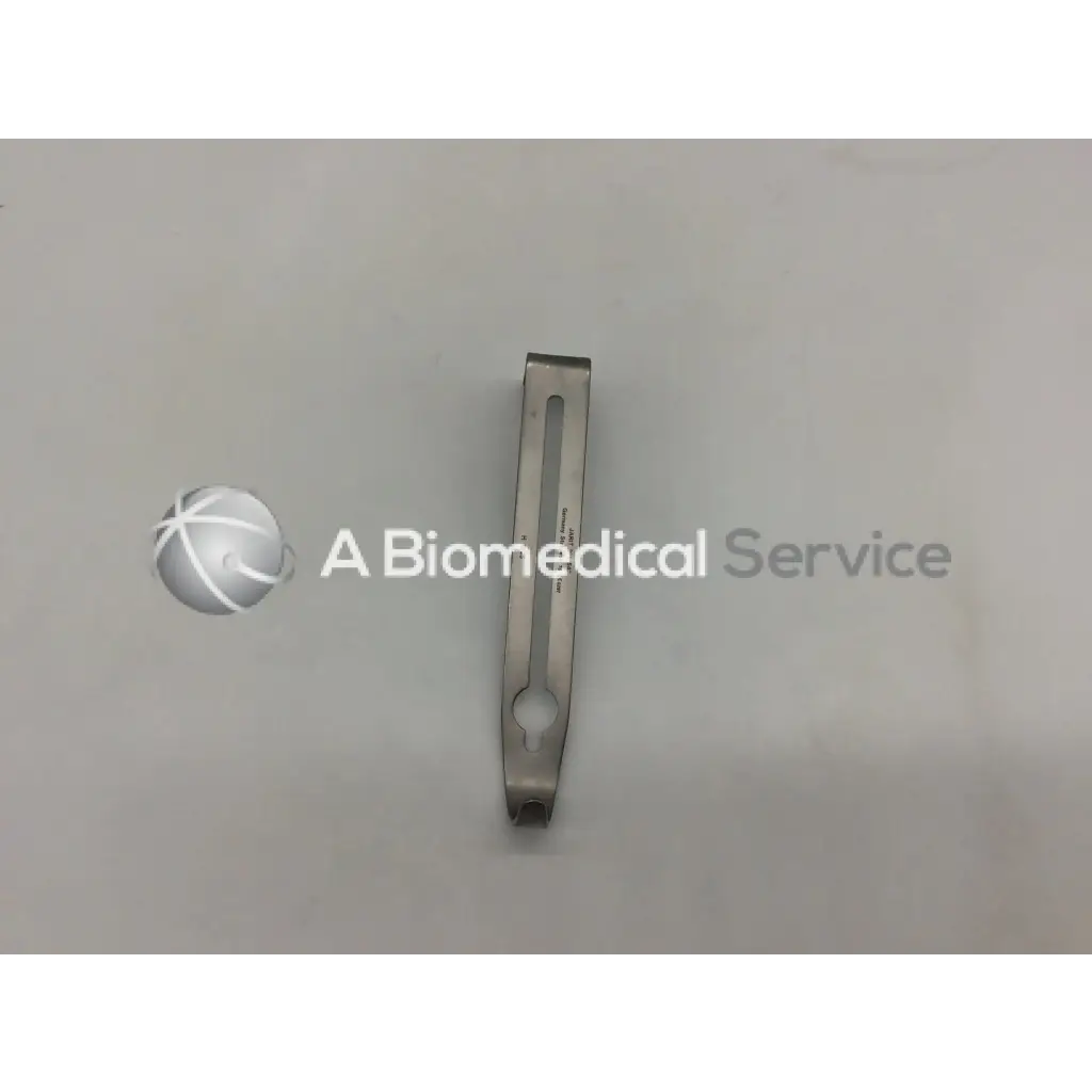 Silver jarit 205-542 center retractor blade with sleek polished metal finish and distinctive curved handle design