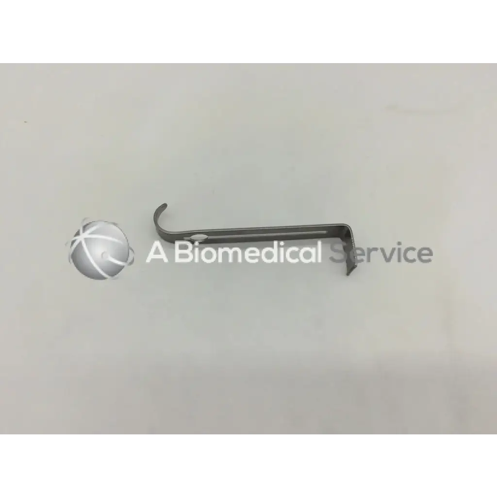 Silver metallic jarit 205-542 center retractor blade with curved handle and straight blade for surgical use