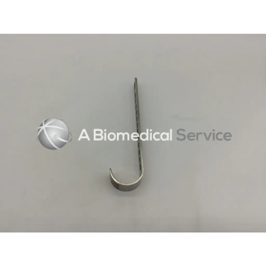 Silver stainless steel jarit 225-503 initial incision retractor with curved hook and notched straight handle for incision use