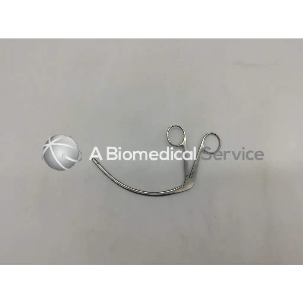 Silver jarit 270-185 retriever surgical instrument with curved articulated arms and circular handles ad5-70