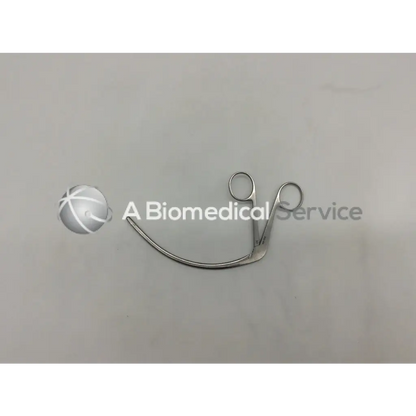 Silver jarit 270-185 retriever surgical instrument with curved articulated arms and circular handles ad5-70
