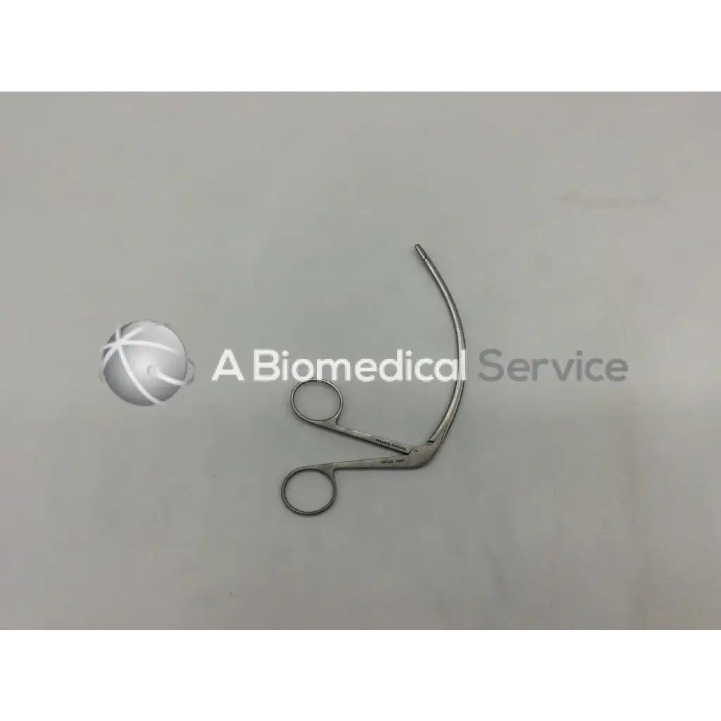 Silver jarit 270-185 retriever ad5-70 surgical instrument with curved slender blade and circular handles