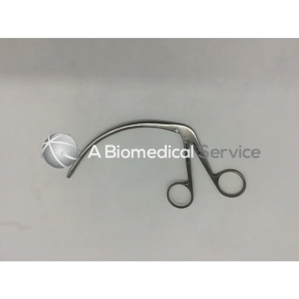 Silver jarit 270-185 retriever surgical instrument with curved articulated arms and circular handles ad5-70 model
