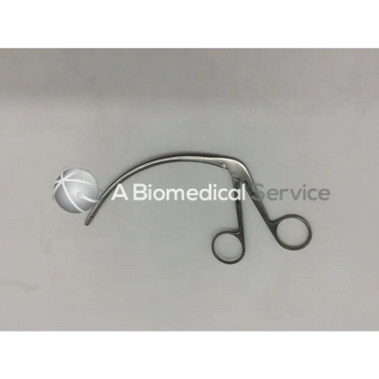 Silver jarit 270-185 retriever surgical instrument with curved articulated arms and circular handles ad5-70 model