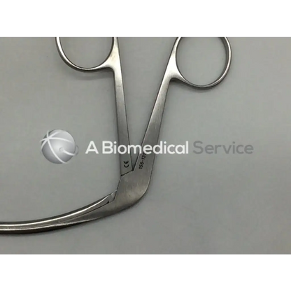 Jarit 270-185 stainless steel retriever ad5-70 surgical clamp with curved jaws and ergonomic handles for precision use