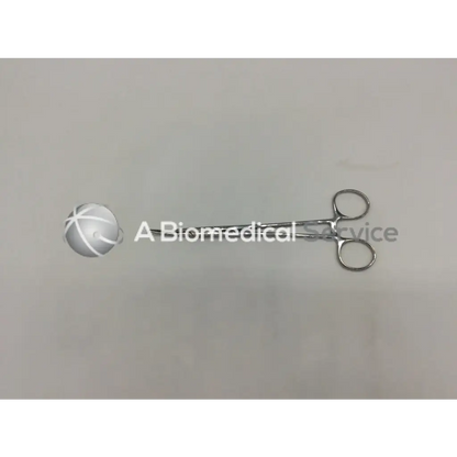 Jarit 450-310 schnidt tonsil forceps half curved closed rings stainless steel with rounded handles and slender shaft