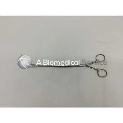 Silver stainless steel jarit 475-470 randall kidney stone forceps with spherical textured tip and circular finger loops