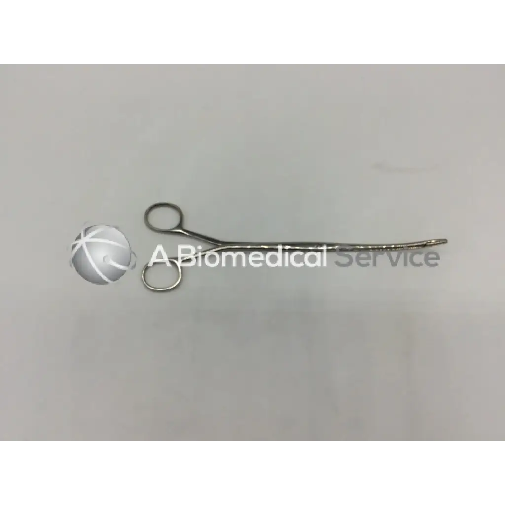 Silver randall kidney stone forceps with curved slender jaws and looped handles jarit 475 470 surgical 9.5 inch