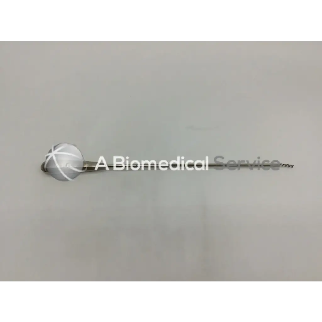 Silver jarit 615-210 grasping bipolar forceps with spherical crosshatch head and threaded shaft for precise surgical use