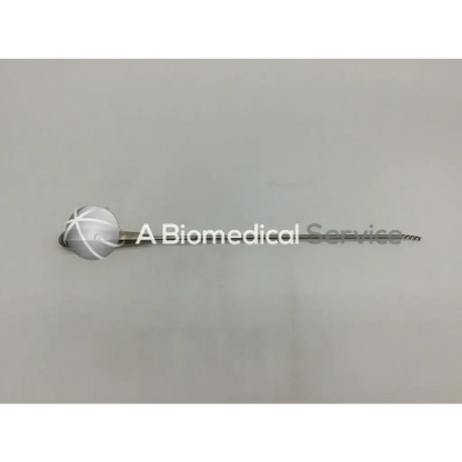 Silver jarit 615-210 grasping bipolar forceps with spherical crosshatch head and threaded shaft for precise surgical use
