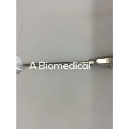 Silver jarit 615-210 grasping bipolar forceps with rounded handle and flat metallic tip for precise surgical use