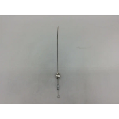 Silver-colored metal jarit surgical novak biopsy suction curette with sleek slender design and small circular bead near top