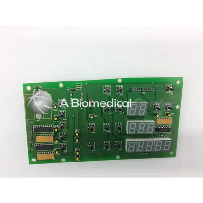 Green circuit board with digital displays and components for jouan 85232554b thermo cl31 centrifuge control board