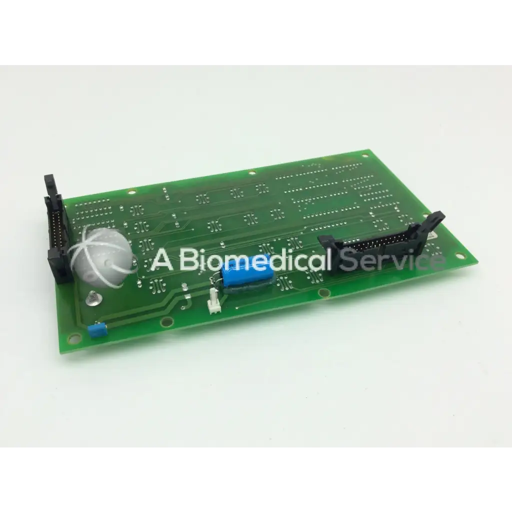 Green rectangular circuit board with black connectors blue capacitor and silver spherical component for jouan 85232554b thermo cl31 centrifuge control board
