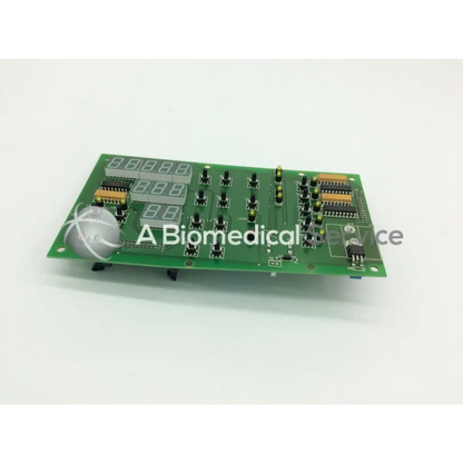 Green printed circuit board with multiple digital displays and components for jouan 85232554b thermo cl31 centrifuge control board