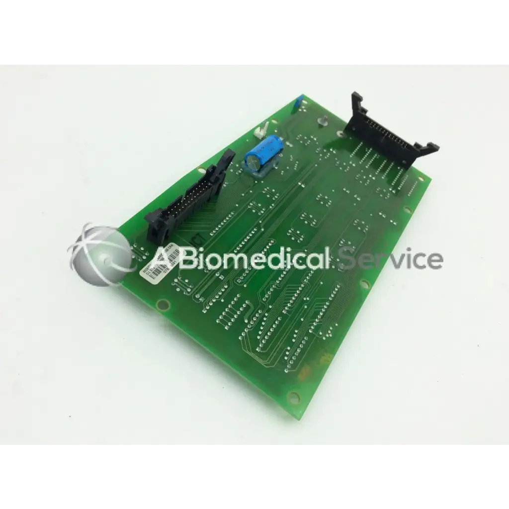 Jouan 85232554b thermo cl31 control board green circuit board with black connectors blue capacitor and silver components