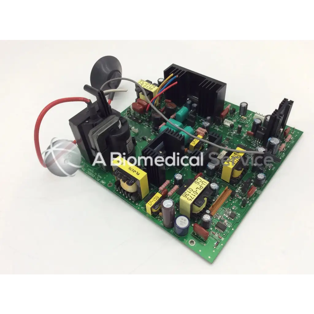 Green printed circuit board with capacitors resistors and black transformer in jrc pc-0585c tm-0230a board