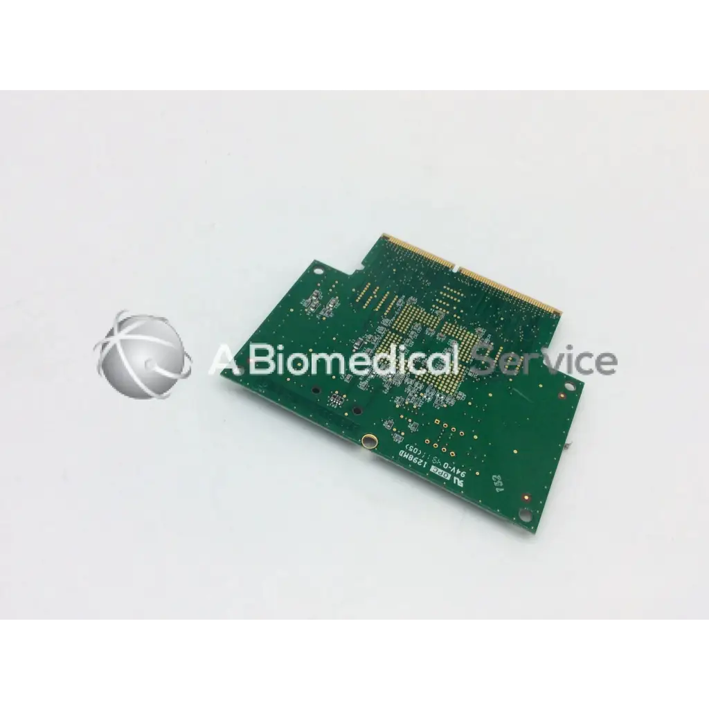 Green rectangular circuit board with gold-plated edge connector and components for saipan crypto pic main board Rev 01
