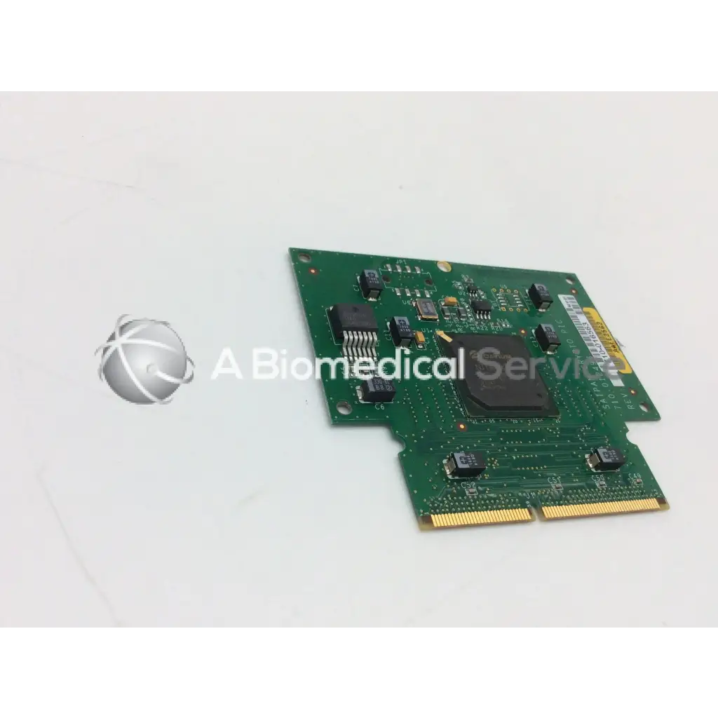 Green circuit board with black integrated circuits and gold connector edge for juniper saipan crypto pic main board