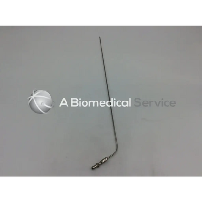 Karl storz 10383 am rigid suction tube slender metallic medical instrument with curved tip and threaded end