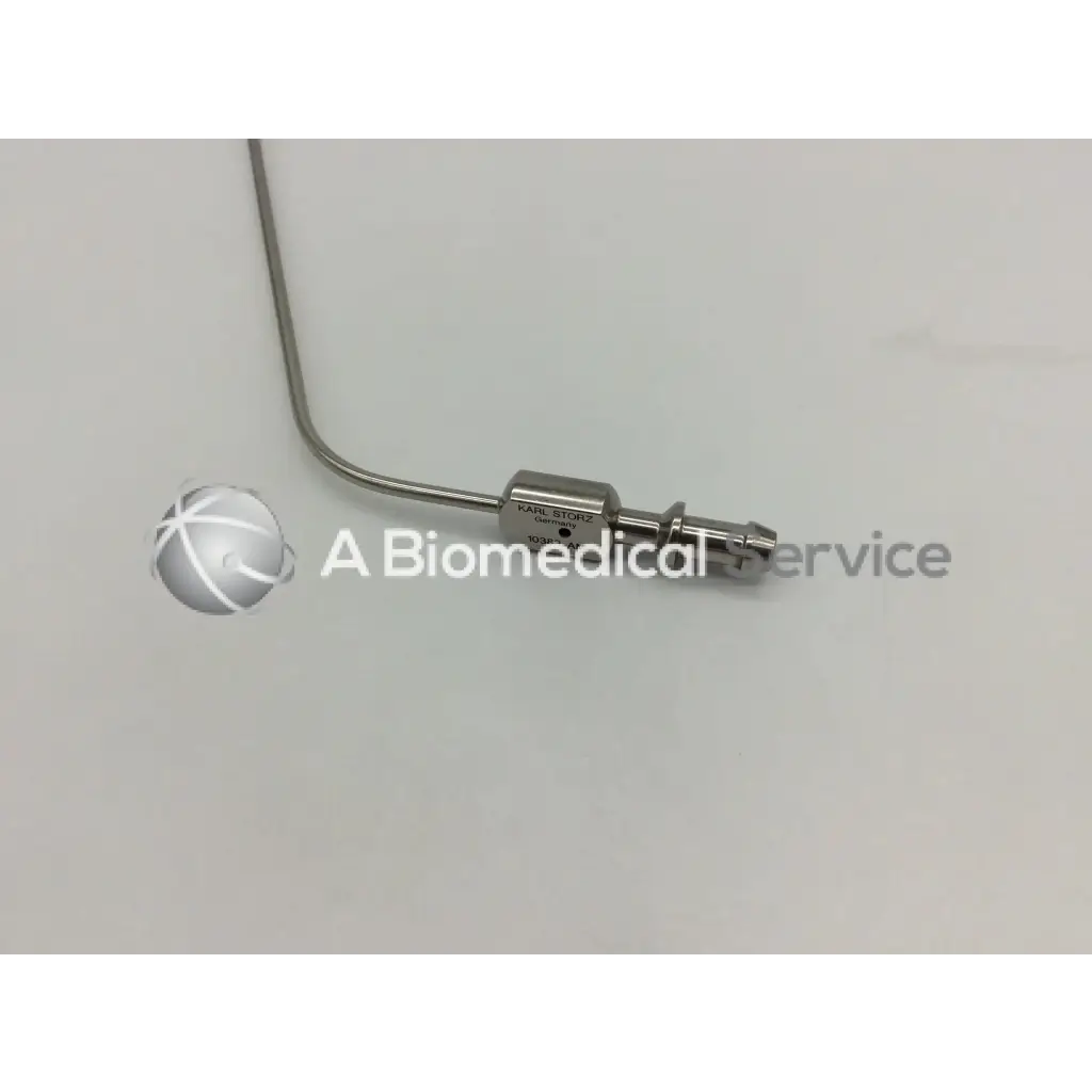 Karl storz rigid suction tube stainless steel with curved flexible tube and rectangular connector housing