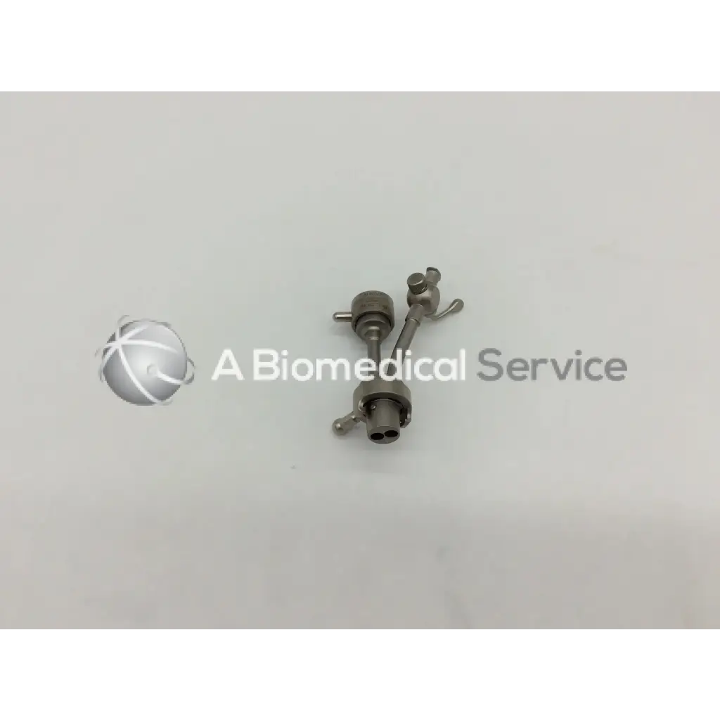 Silver single port urological telescope bridge with articulated joints and multiple ports by Karl Storz
