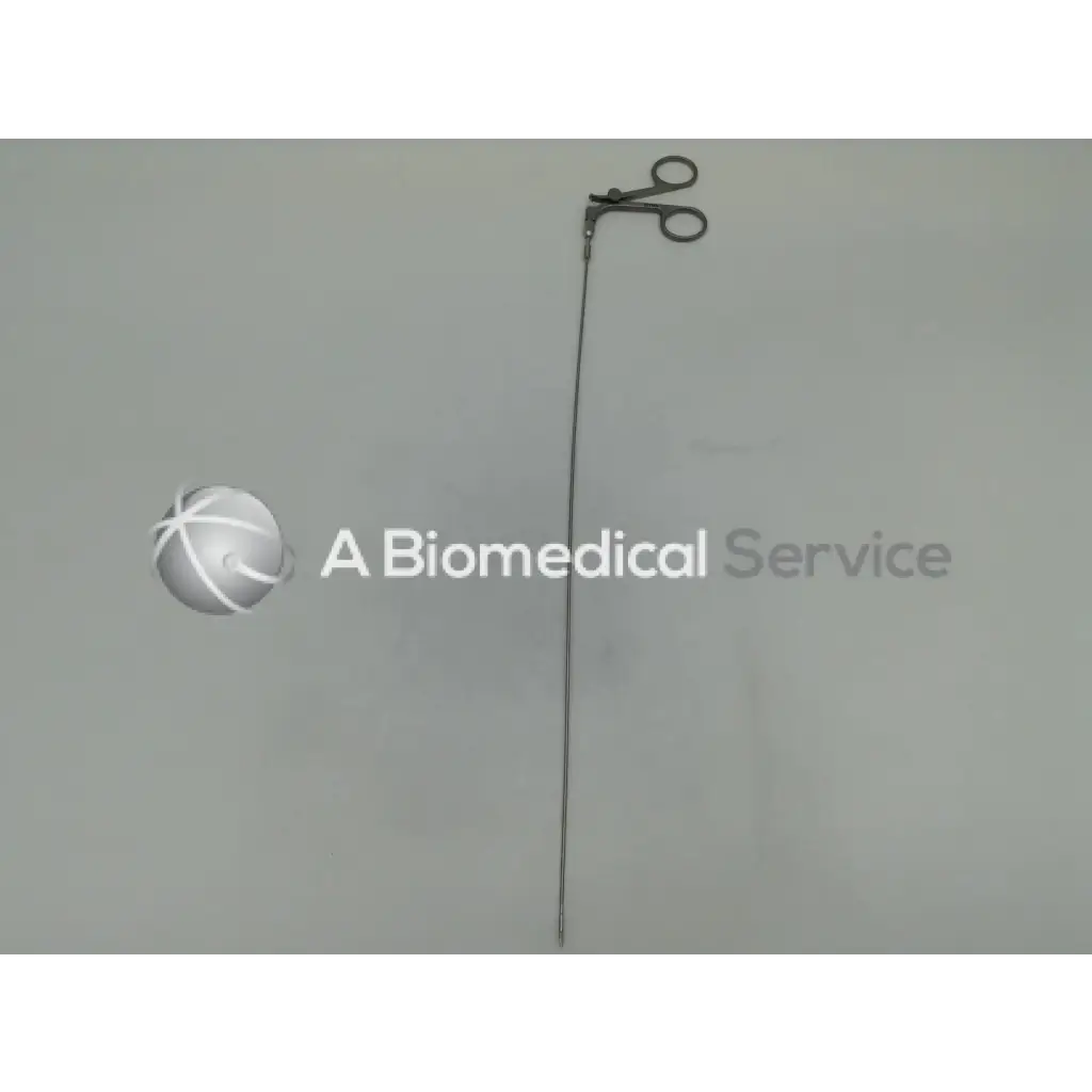 Slender metallic karl storz 27175a flexible forceps with circular handles for foreign body removal in cystoscopy
