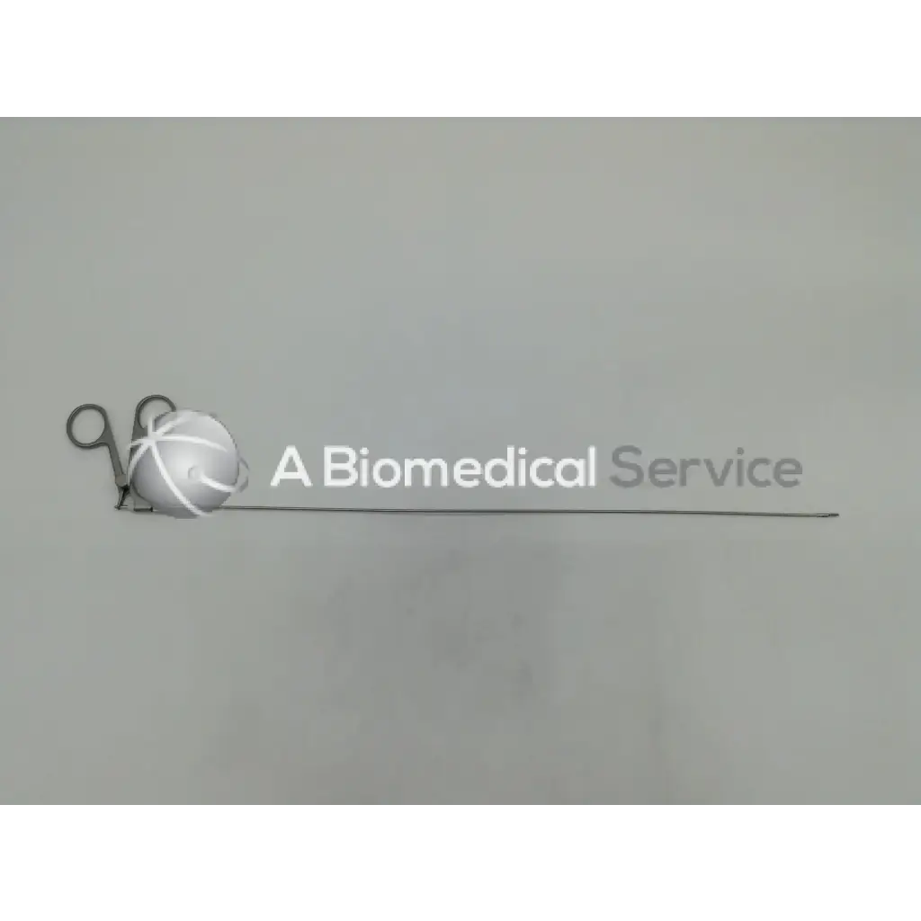 Silver surgical scissors with sleek metallic finish and precise blades in karl storz 27175a flexible foreign body forceps
