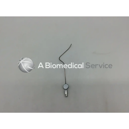 Silver metallic dental mirror handpiece instrument with curved handle and circular head karl storz 28035 a ac5-287