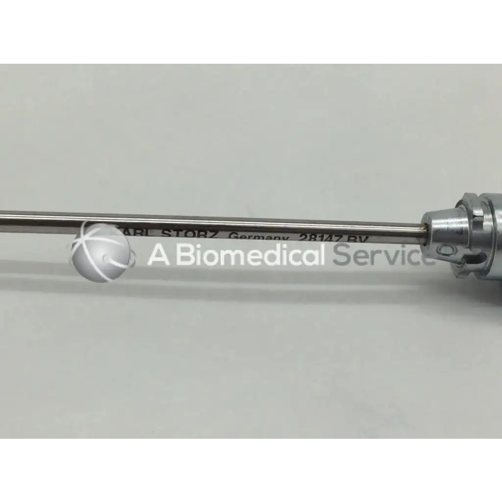 Silver surgical instrument karl storz 28147 bv dilator with curved sharf ac5-332 and textured metallic handle