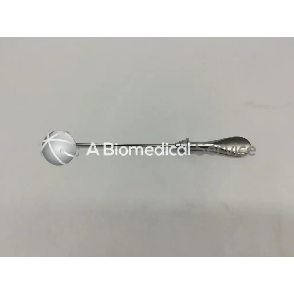Silver karl storz 28147 bv dillator with curved sharf and spherical cross-hatched head surgical instrument